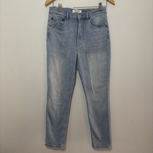 Reformation‎ St Lucia High Skinny Crop Jeans Light Wash Zip Women's 29 Stretch